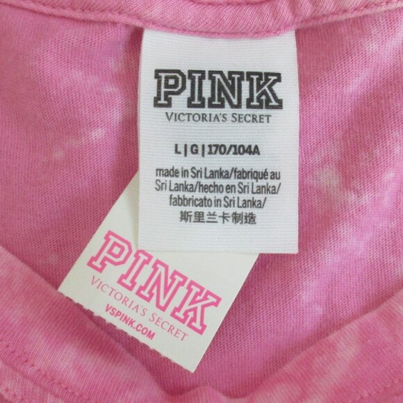 New PINK Victorias Secret T-Shirt Size Large Pink Long Sleeve Pocket Tee - Picture 14 of 14